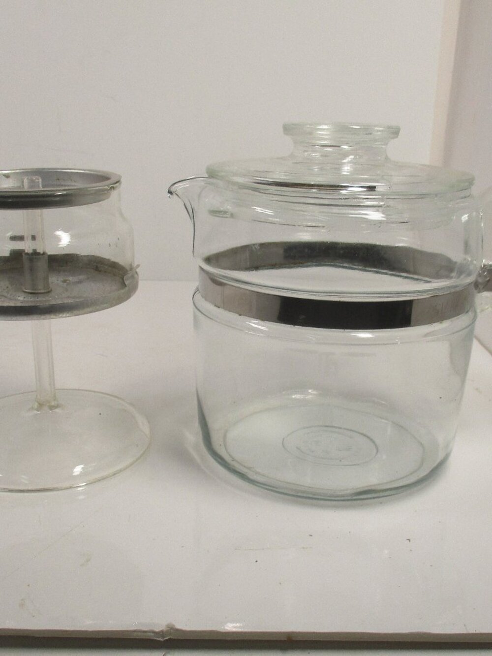 Vtg Pyrex Flameware 7756-B Glass Percolator Coffee Pot 6-Cup Made in USA Complet